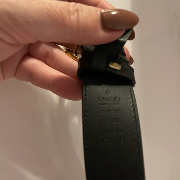 Authentic Gucci leather belt with Double G buckle, sz 29 US waist, worn 2 x - Picture 10 of 16